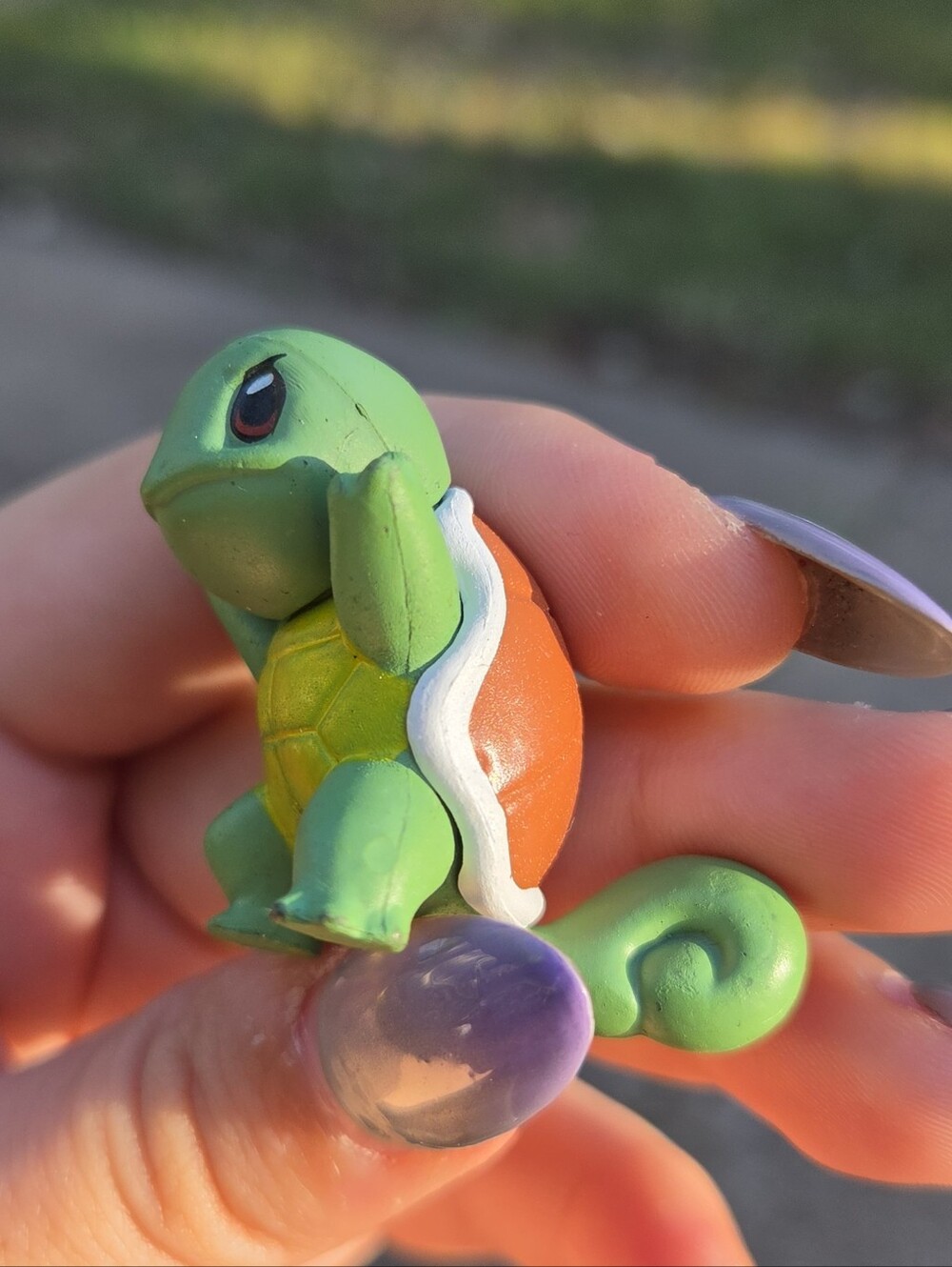 Pokemon Green and Orange Turtle Figurine